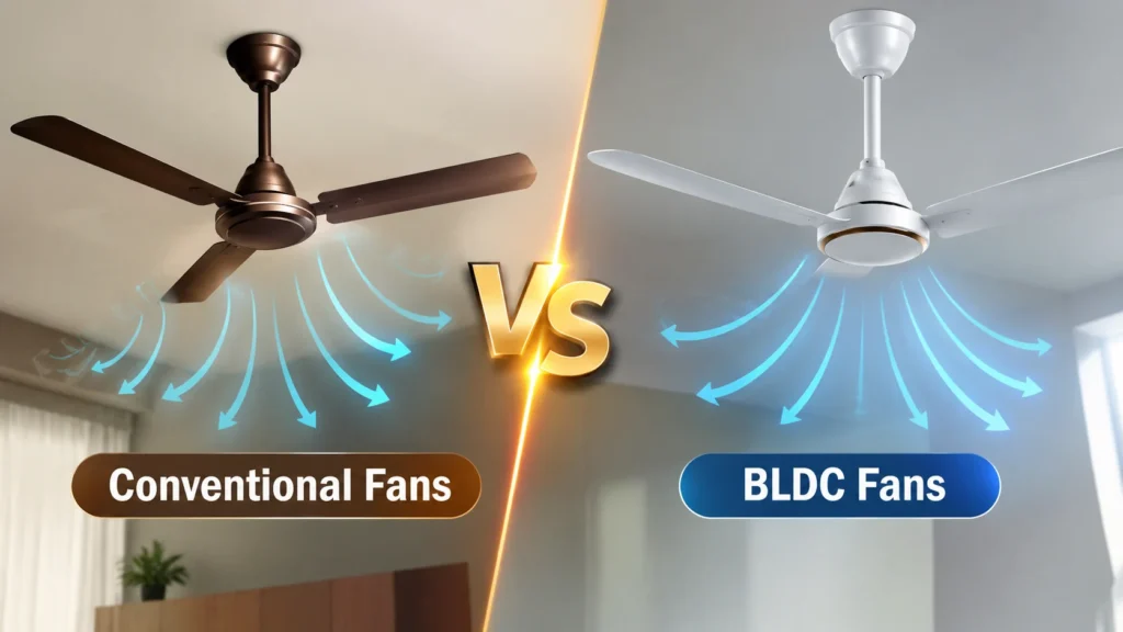 Conventional Fans vs BLDC Fans